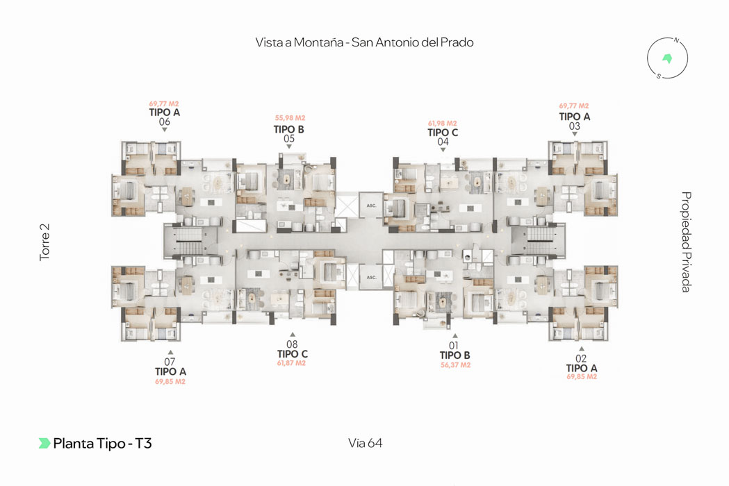 Apartamento en Venta en Ditaires, Itagüí con garaje con REF 1513