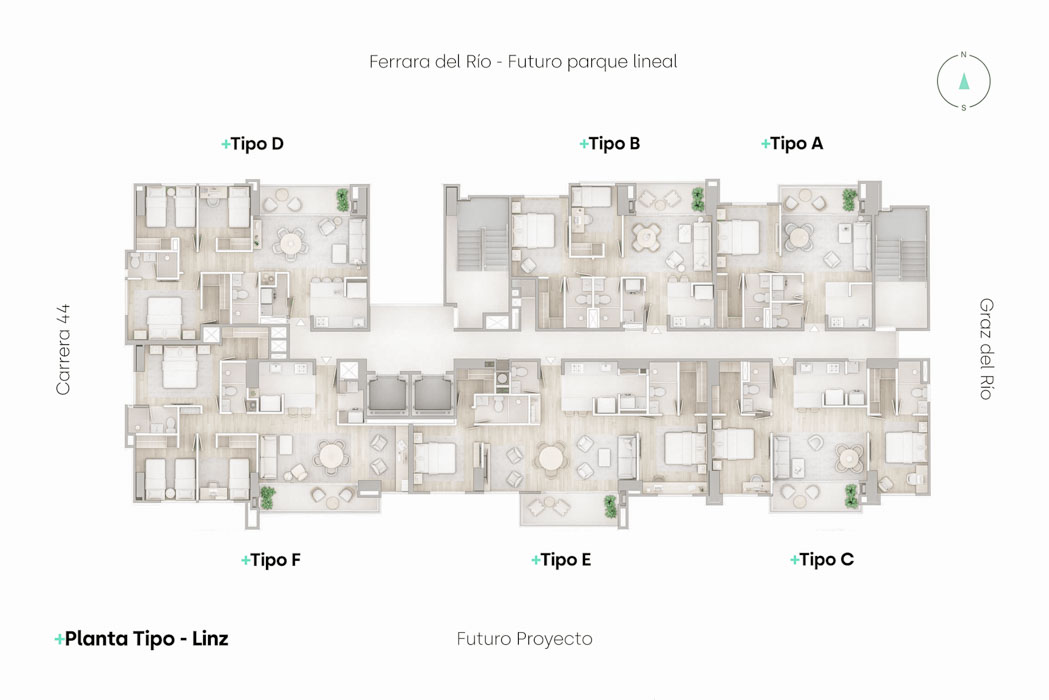 Apartamento en Venta en Ciudad del Río, Medellín con garaje con REF 1515