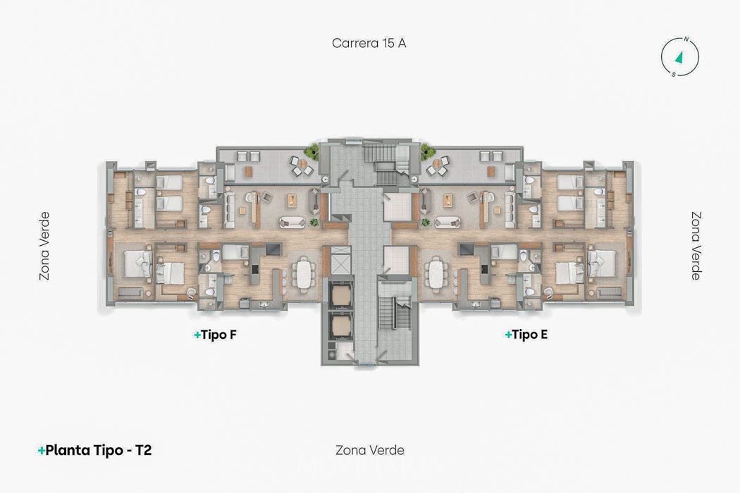 Apartamento en Venta en El Tesoro, Medellín con garaje con REF 1549