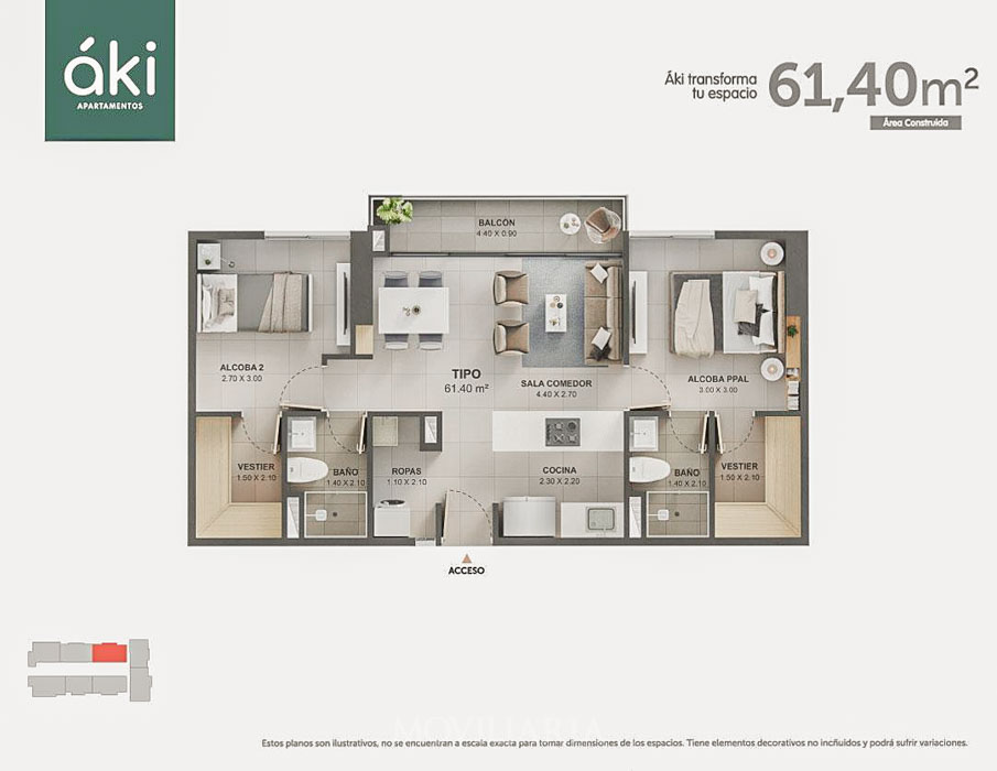 Apartamento en Venta en Santa Ana, Bello con garaje con REF 1563