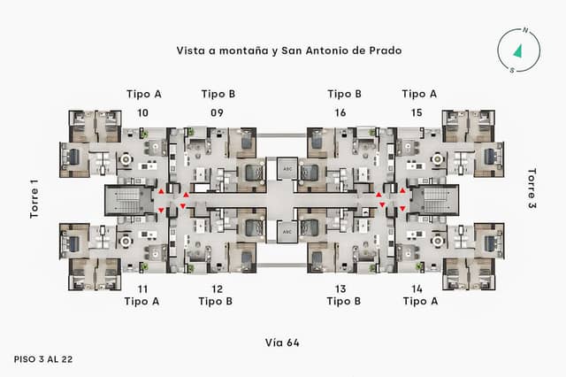 Apartamento en Venta en Ditaires, Itagüí con garaje con REF 1493