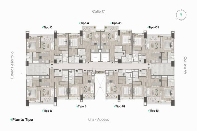 Apartamento en Venta en Ciudad del Río, Medellín con garaje con REF 1494