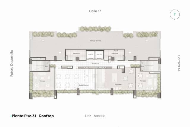 Apartamento en Venta en Ciudad del Río, Medellín con garaje con REF 1494