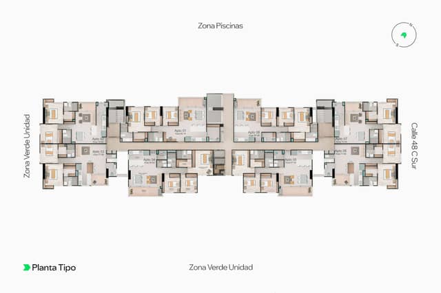 Apartamento en Venta en Señorial, Envigado con garaje con REF 1507