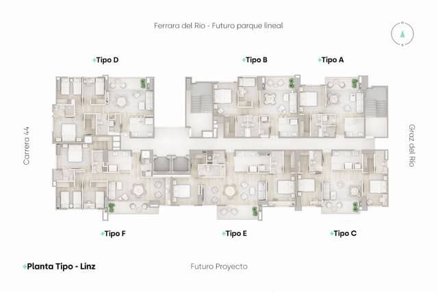 Apartamento en Venta en Ciudad del Río, Medellín con garaje con REF 1515
