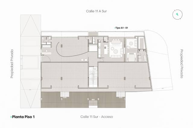 Apartamento en Venta en La Aguacatala, Medellín con garaje con REF 1536