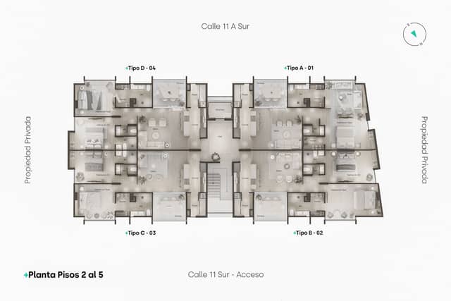 Apartamento en Venta en La Aguacatala, Medellín con garaje con REF 1536
