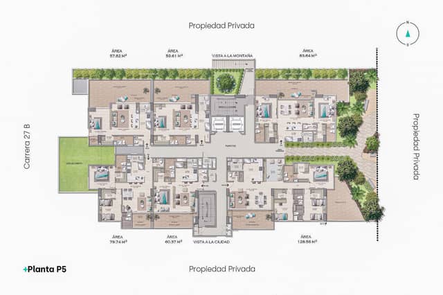 Apartamento en Venta en El Tesoro, Medellín con garaje con REF 1539