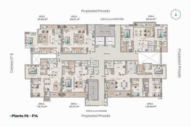Apartamento en Venta en El Tesoro, Medellín con garaje con REF 1539
