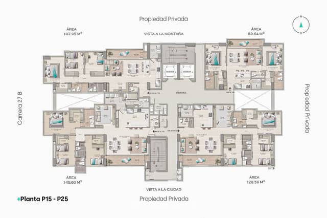 Apartamento en Venta en El Tesoro, Medellín con garaje con REF 1539