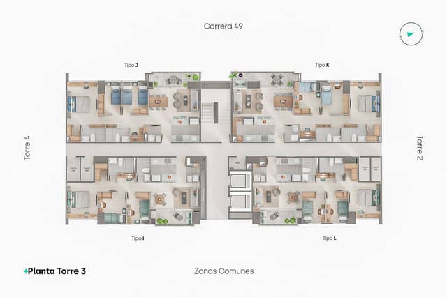 Apartamento en Venta en Los Naranjos, Itagüí con garaje con REF 1541