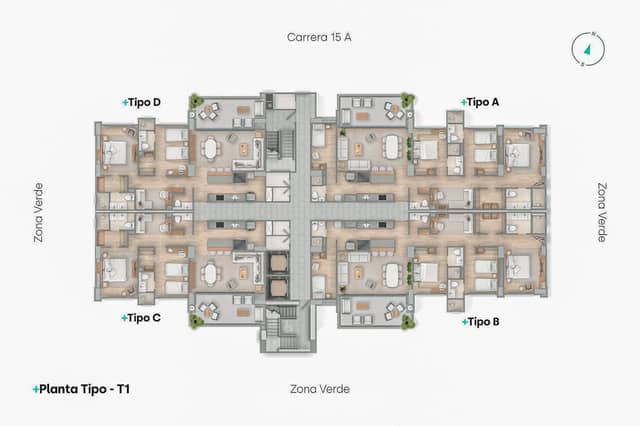 Apartamento en Venta en El Tesoro, Medellín con garaje con REF 1549