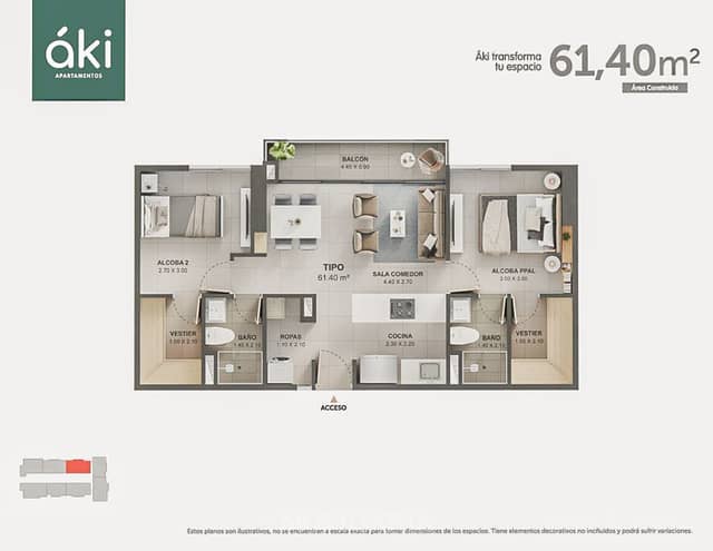 Apartamento en Venta en Santa Ana, Bello con garaje con REF 1563