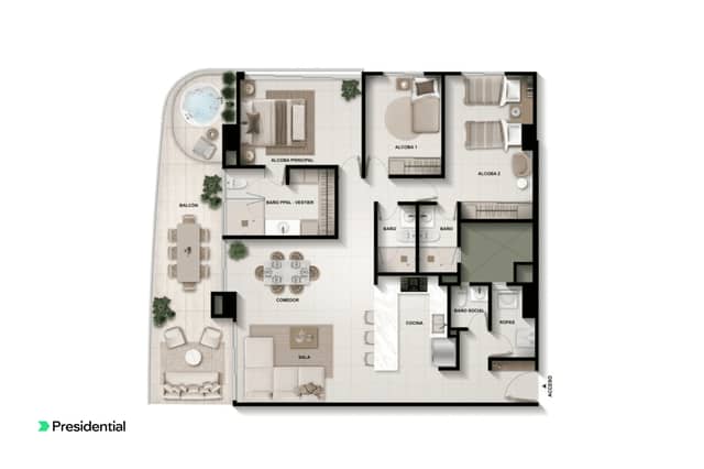 APARTAMENTO PRESIDENTIAL