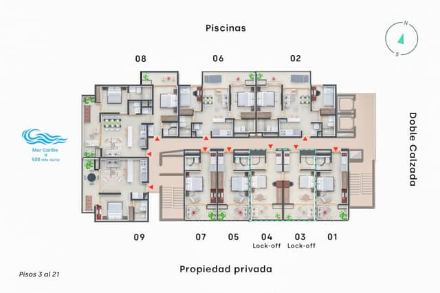 Apartamento en Venta en Pozos Colorados, Santa Marta con REF 1590