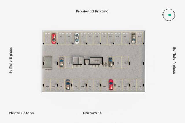 Apartamento en Venta en Santa Paula, Bogotá con garaje con REF 1633