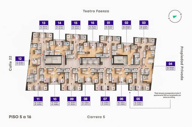 Apartamento en Venta en Las Nieves, Bogotá con REF 1707