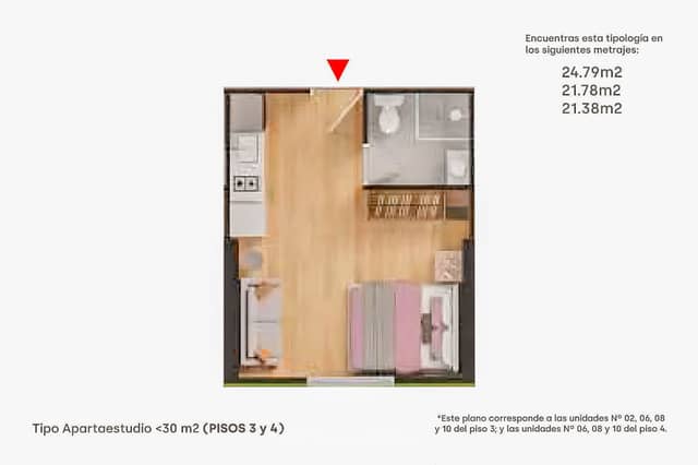 APARTAESTUDIO <30 M2