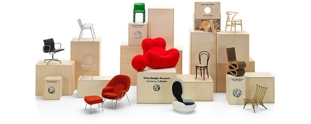 Muebles de diseño en miniatura