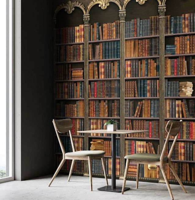 Una biblioteca trompe-l'oeil