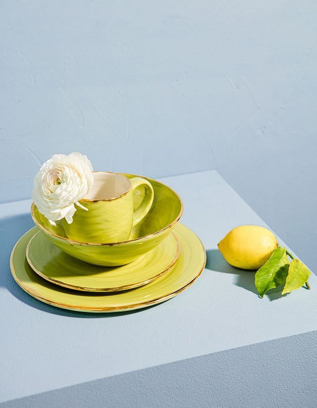 Vajilla verde lima Prabal Gurung x Etsy
