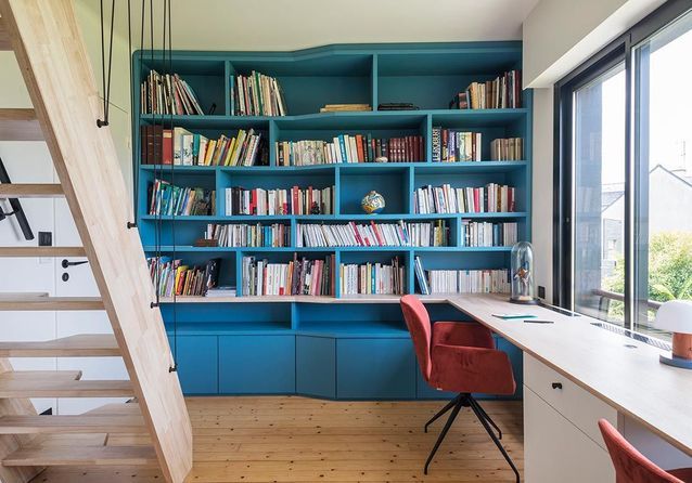 La nueva oficina y acceso al dormitorio.