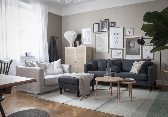 Adopte el sillón de lino para una sala de estar acogedora