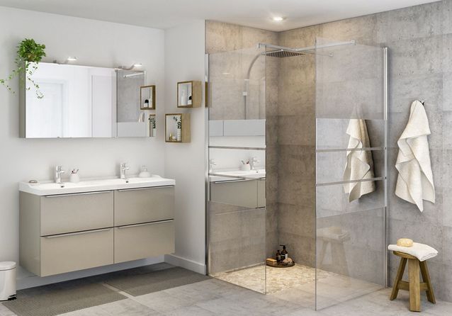 Un baño Castorama que apuesta por la ducha XXL