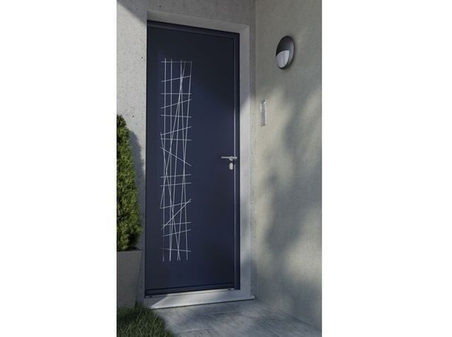 Una puerta de entrada con patrones.